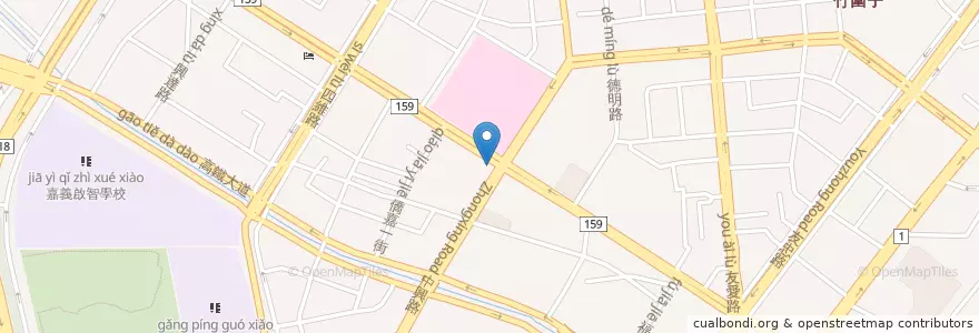 Mapa de ubicacion de 麥當勞 en 臺灣, 臺灣省, 嘉義市, 嘉義縣, 西區.