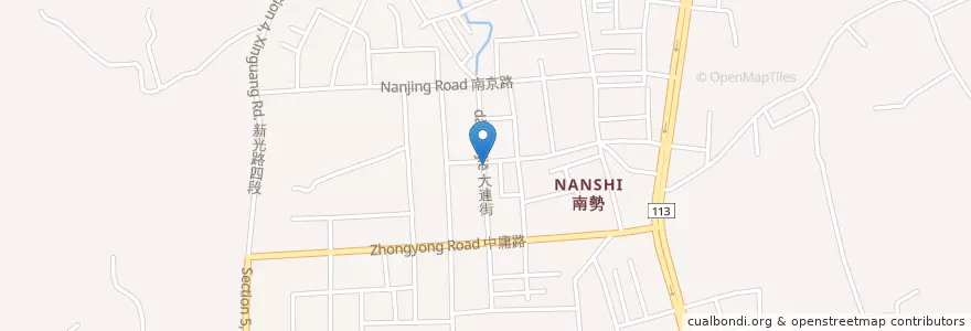 Mapa de ubicacion de 大連街119 en تايوان, تاو يوان, 平鎮區.