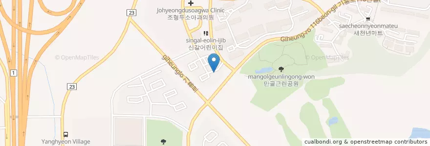 Mapa de ubicacion de 용인충신교회 en Corea Del Sud, Gyeonggi, 용인시, 기흥구.