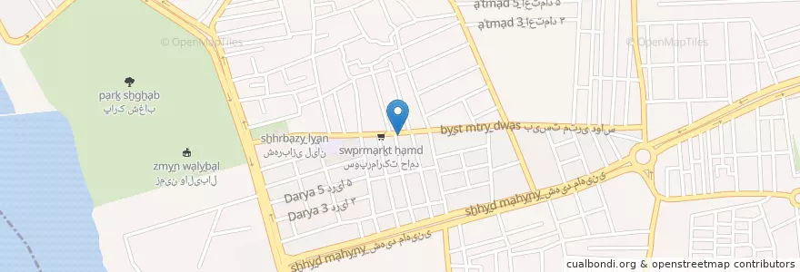 Mapa de ubicacion de تاکسی تلفنی سبحان en 이란, استان بوشهر, شهرستان بوشهر, بخش مرکزی شهرستان بوشهر, دهستان حومه بوشهر, بوشهر.