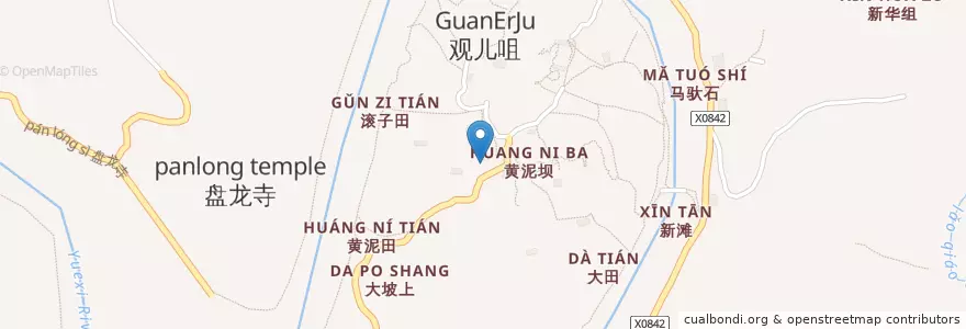 Mapa de ubicacion de 大河组 en 中国, 四川省, 宜宾市, 叙州区, 大河组.