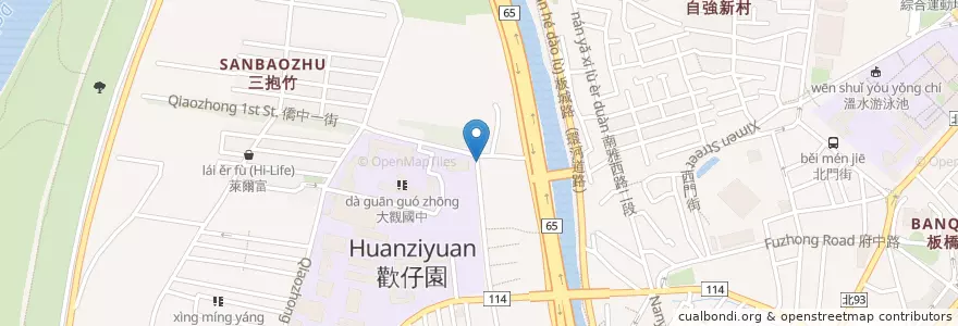 Mapa de ubicacion de Wing Flight飛鏢桌遊輕食館 en Taiwan, New Taipei, Banqiao District.