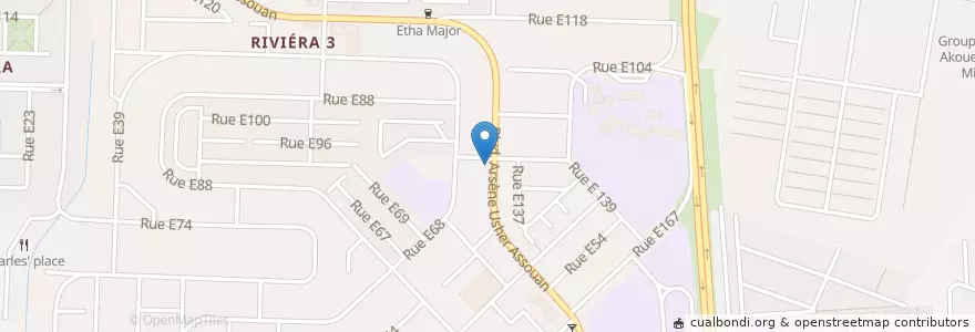 Mapa de ubicacion de Beverly Hill's en ساحل عاج, آبیجان, Cocody.