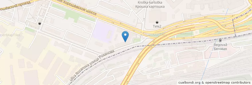 Mapa de ubicacion de Сурдологический центр en Rusland, Centraal Federaal District, Moskou, Северный Административный Округ, Хорошёвский Район.