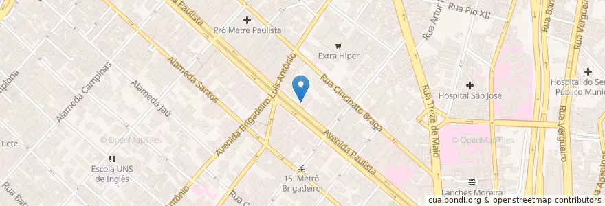 Mapa de ubicacion de Starbucks en Brazil, Jihovýchodní Region, São Paulo, Região Geográfica Intermediária De São Paulo, Região Metropolitana De São Paulo, Região Imediata De São Paulo, São Paulo.
