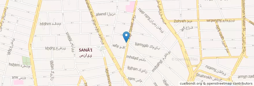 Mapa de ubicacion de رستوران ایتالیایی کاپری en Iran, Téhéran, شهرستان تهران, Téhéran, بخش مرکزی شهرستان تهران.