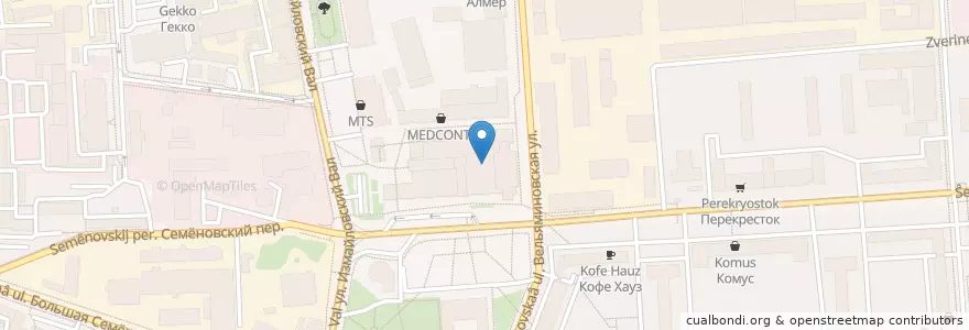 Mapa de ubicacion de KFC en Rusland, Centraal Federaal District, Moskou, Восточный Административный Округ, Район Соколиная Гора.