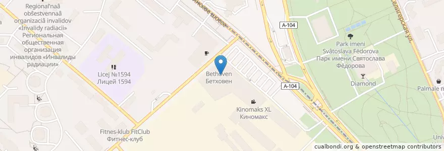 Mapa de ubicacion de KFC en Rússia, Distrito Federal Central, Москва, Северный Административный Округ, Бескудниковский Район, Район Западное Дегунино.