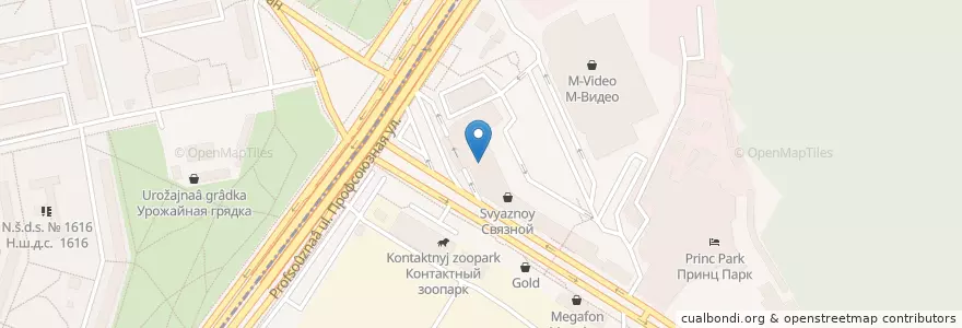 Mapa de ubicacion de KFC en Russia, Distretto Federale Centrale, Москва, Юго-Западный Административный Округ, Район Ясенево.
