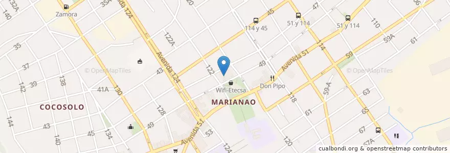 Mapa de ubicacion de Gobierno municipal de Marianao en Cuba, La Habana, Marianao.