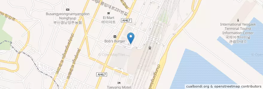 Mapa de ubicacion de 커피스미스 en 대한민국, 부산, 동구.
