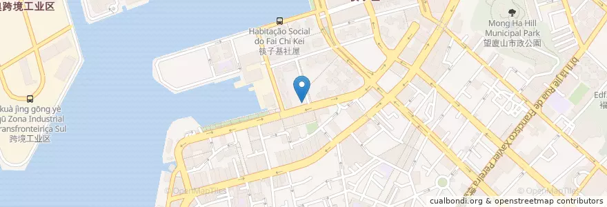 Mapa de ubicacion de Filial de Banco da China (Sub-ramo de Praia) en China, Macau, Cantão, Macau, 珠海市, 香洲区, Nossa Senhora De Fátima.