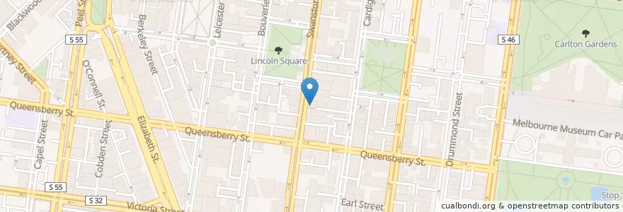 Mapa de ubicacion de Manhattan Terrace en Avustralya, Victoria, City Of Melbourne.