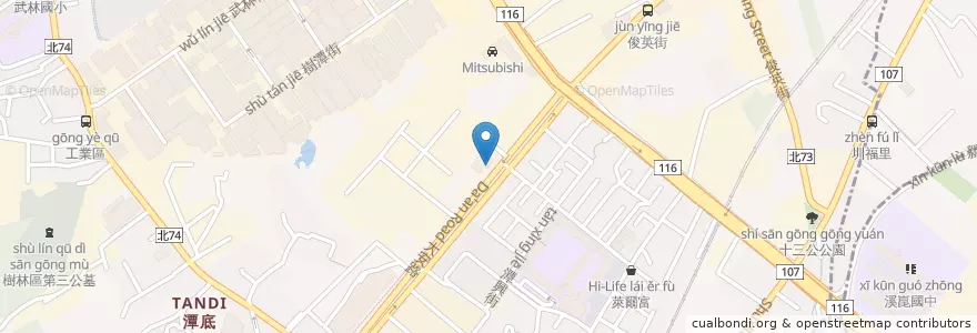 Mapa de ubicacion de 羊鼎天碳燒羊肉爐 en 타이완, 신베이 시, 수린 구.