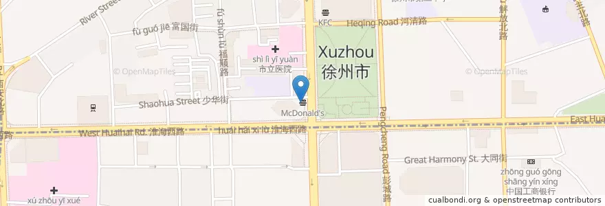 Mapa de ubicacion de McDonald's en China, Jiangsu, 徐州市 / Xuzhou.