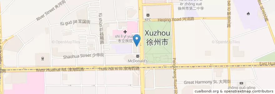Mapa de ubicacion de 好七水饺 en Китай, Цзянсу, Сюйчжоу.
