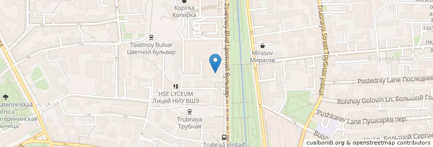 Mapa de ubicacion de KFC en Rússia, Distrito Federal Central, Москва, Центральный Административный Округ, Мещанский Район, Тверской Район.