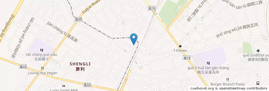 Mapa de ubicacion de 非洲象牙海岸小廚房 en تايوان, مقاطعة تايوان, هوالين, 花蓮市.