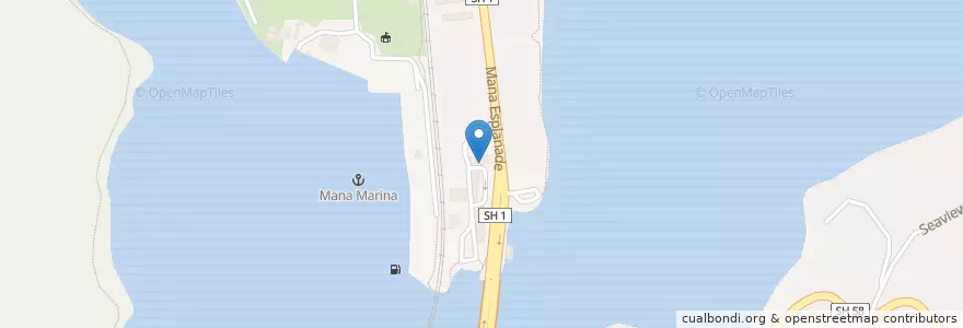 Mapa de ubicacion de Marina Espresso en New Zealand / Aotearoa, Wellington, Porirua City.