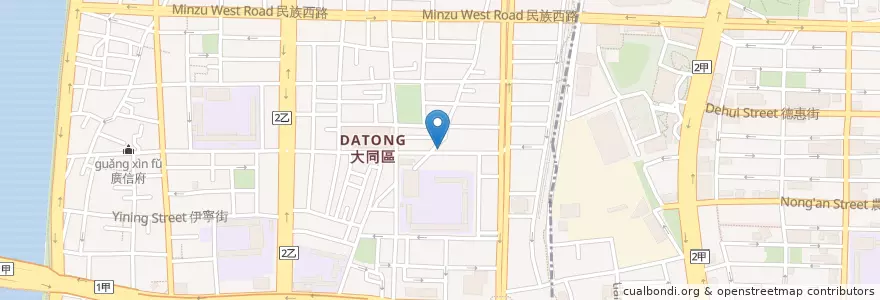 Mapa de ubicacion de 手工蛋餅 en Taiwán, Nuevo Taipéi, Taipéi, 大同區.