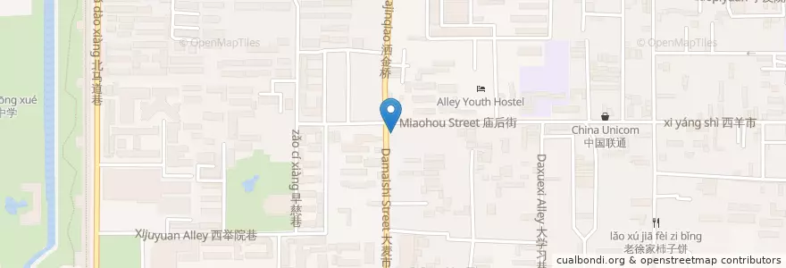 Mapa de ubicacion de 刘志军腊牛羊肉 en الصين, شنشي, 西安市, 莲湖区 (Lianhu).