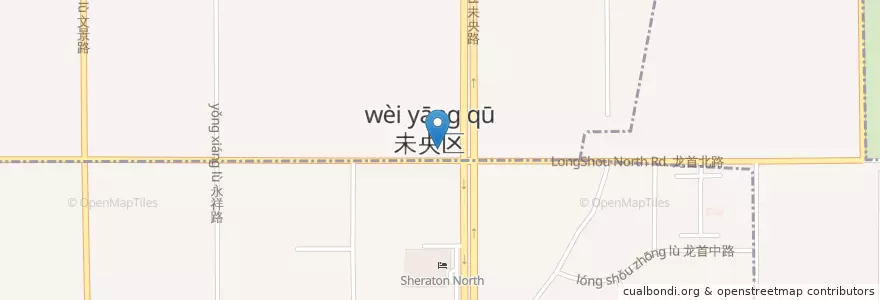 Mapa de ubicacion de 老米家泡馍 en الصين, شنشي, 西安市.