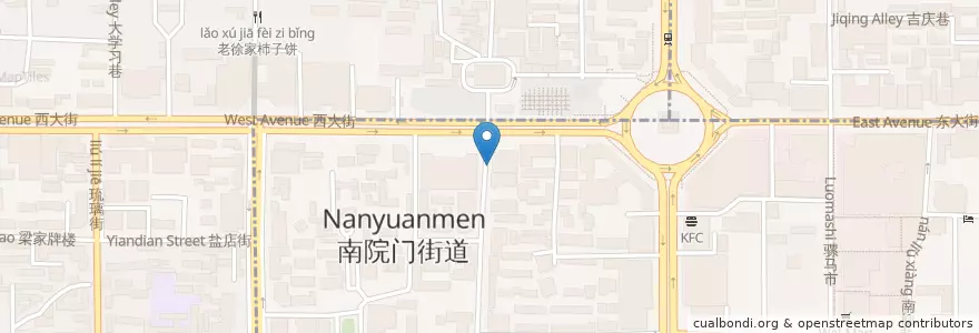 Mapa de ubicacion de 老爹红麻辣 en China, Shaanxi, 西安市, 莲湖区 (Lianhu).