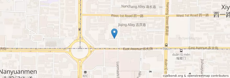 Mapa de ubicacion de 德发长饺子 en China, Xianxim, 西安市, 新城区 (Xincheng).
