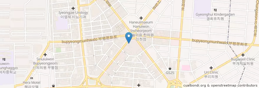 Mapa de ubicacion de 어메이즈드 en 대한민국, 인천, 부평구, 부평동.