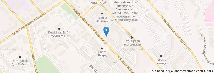 Mapa de ubicacion de ОТПбанк en 俄罗斯/俄羅斯, 远东联邦管区, 哈巴罗夫斯克边疆区, 伯力市.