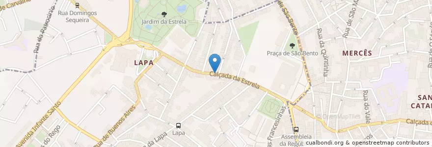 Mapa de ubicacion de A loja bo sr. Rocha en Portugal, Área Metropolitana De Lisboa, Lisboa, Grande Lisboa, Lisboa, Estrela.