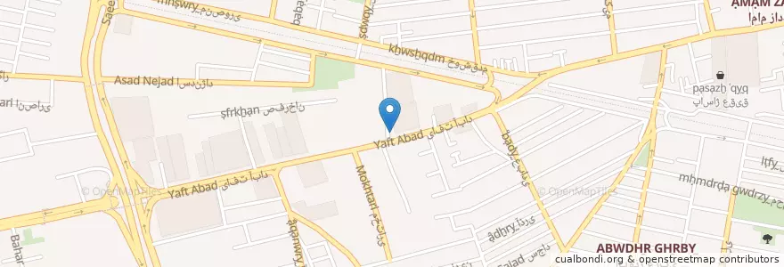 Mapa de ubicacion de مسجد حاج ولی en ایران, استان تهران, شهرستان تهران, تهران, بخش مرکزی شهرستان تهران.