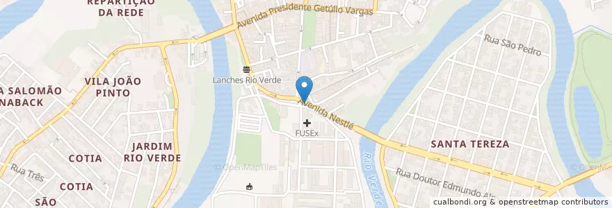Mapa de ubicacion de Praça 4º RCD en ブラジル, 南東部地域, ミナス ジェライス, Região Geográfica Intermediária De Varginha, Microrregião Varginha, Três Corações.