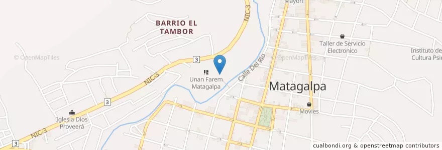 Mapa de ubicacion de anfiteatro unan farem matagalpa en Nikaragua, Matagalpa, Matagalpa (Municipio).
