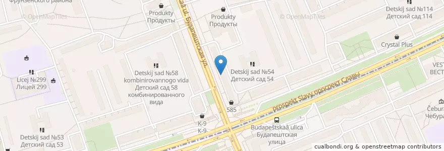 Mapa de ubicacion de СушиШоп en Russia, Northwestern Federal District, Leningrad Oblast, Saint Petersburg, Фрунзенский Район, Округ Купчино.
