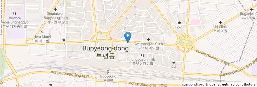 Mapa de ubicacion de 부평시외버스터미널 en Südkorea, Incheon, Bupyeong-Gu, Bupyeong-Dong.