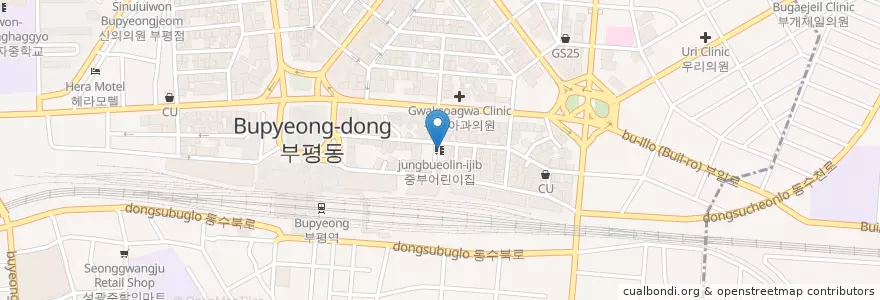 Mapa de ubicacion de 중부어린이집 en 대한민국, 인천, 부평구, 부평동.