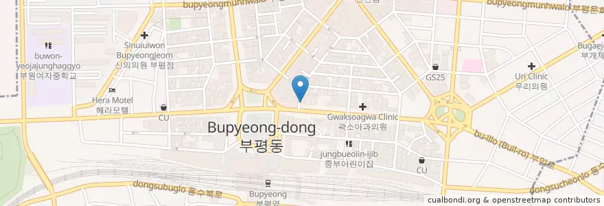 Mapa de ubicacion de 일호약국 en South Korea, Incheon, Bupyeong-Gu, Bupyeong-Dong.