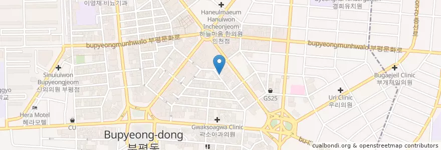 Mapa de ubicacion de 호호알락 en Corée Du Sud, Inchon, 부평구, 부평동.
