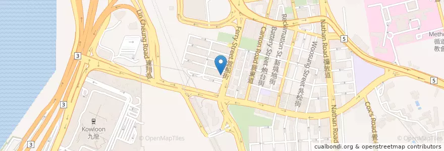Mapa de ubicacion de 隨變燒烤麻辣雞煲 en China, Cantão, Hong Kong, Kowloon, Novos Territórios, 油尖旺區 Yau Tsim Mong District.