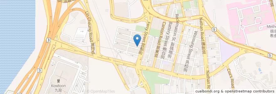 Mapa de ubicacion de 深巷有魚小魚館 en 中国, 広東省, 香港, 九龍, 新界, 油尖旺區 Yau Tsim Mong District.