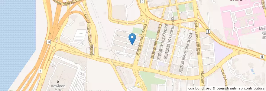 Mapa de ubicacion de 麵麵館 en 中国, 広東省, 香港, 九龍, 新界, 油尖旺區 Yau Tsim Mong District.