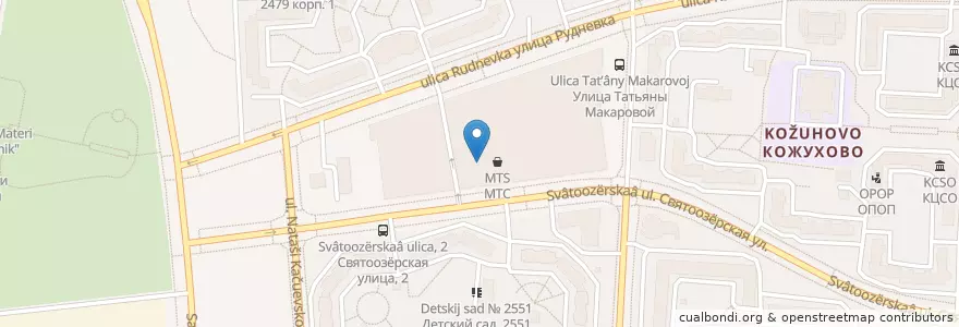 Mapa de ubicacion de 36,6 en روسیه, Центральный Федеральный Округ, Москва, Восточный Административный Округ, Район Косино-Ухтомский.