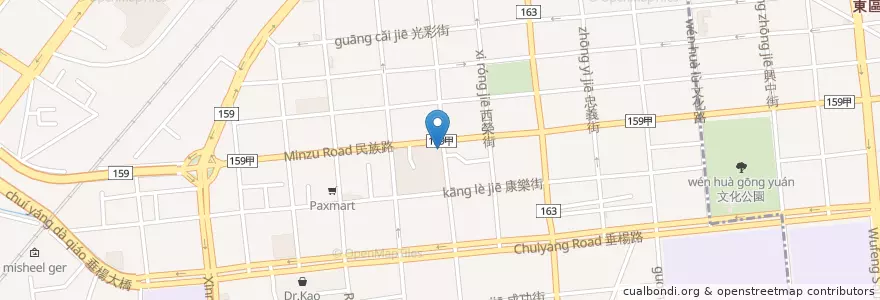 Mapa de ubicacion de 南洋小館 en Tayvan, 臺灣省, 嘉義市, 嘉義縣, 西區.