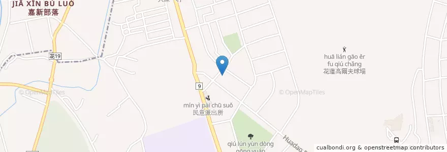 Mapa de ubicacion de 停車空地 en Taïwan, Province De Taïwan, Comté De Hualien, Hualien.