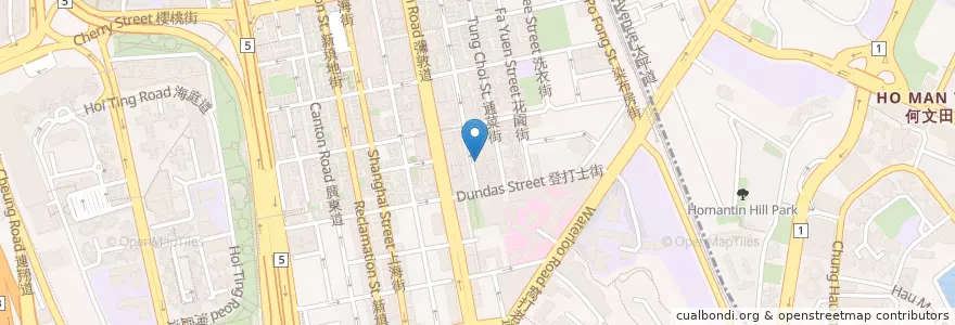 Mapa de ubicacion de 許留山 Hui Lau Shan en الصين, غوانغدونغ, هونغ كونغ, كولون, الأقاليم الجديدة, 油尖旺區 Yau Tsim Mong District.