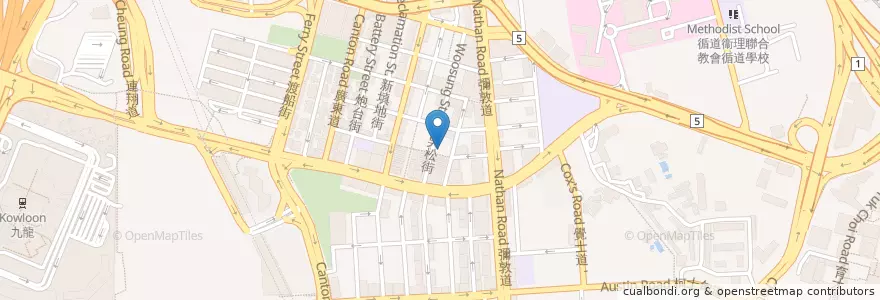 Mapa de ubicacion de 明記甜品 en Çin, Guangdong, Hong Kong, Kowloon, Yeni Bölgeler, 油尖旺區 Yau Tsim Mong District.