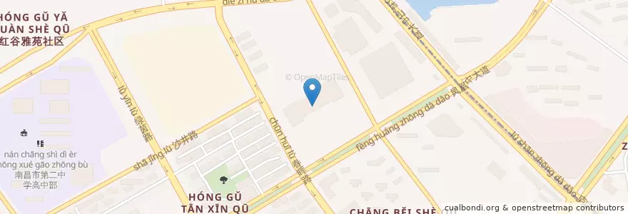 Mapa de ubicacion de 南昌市公安局 en چین, جیانگشی, نانچانگ, 红谷滩区, 沙井街道.
