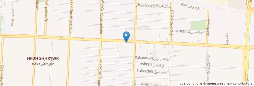 Mapa de ubicacion de بانک تجارت en 이란, 테헤란, شهرستان تهران, 테헤란, بخش مرکزی شهرستان تهران.