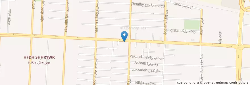 Mapa de ubicacion de بانک صادرات en Irão, Teerã, شهرستان تهران, Teerã, بخش مرکزی شهرستان تهران.